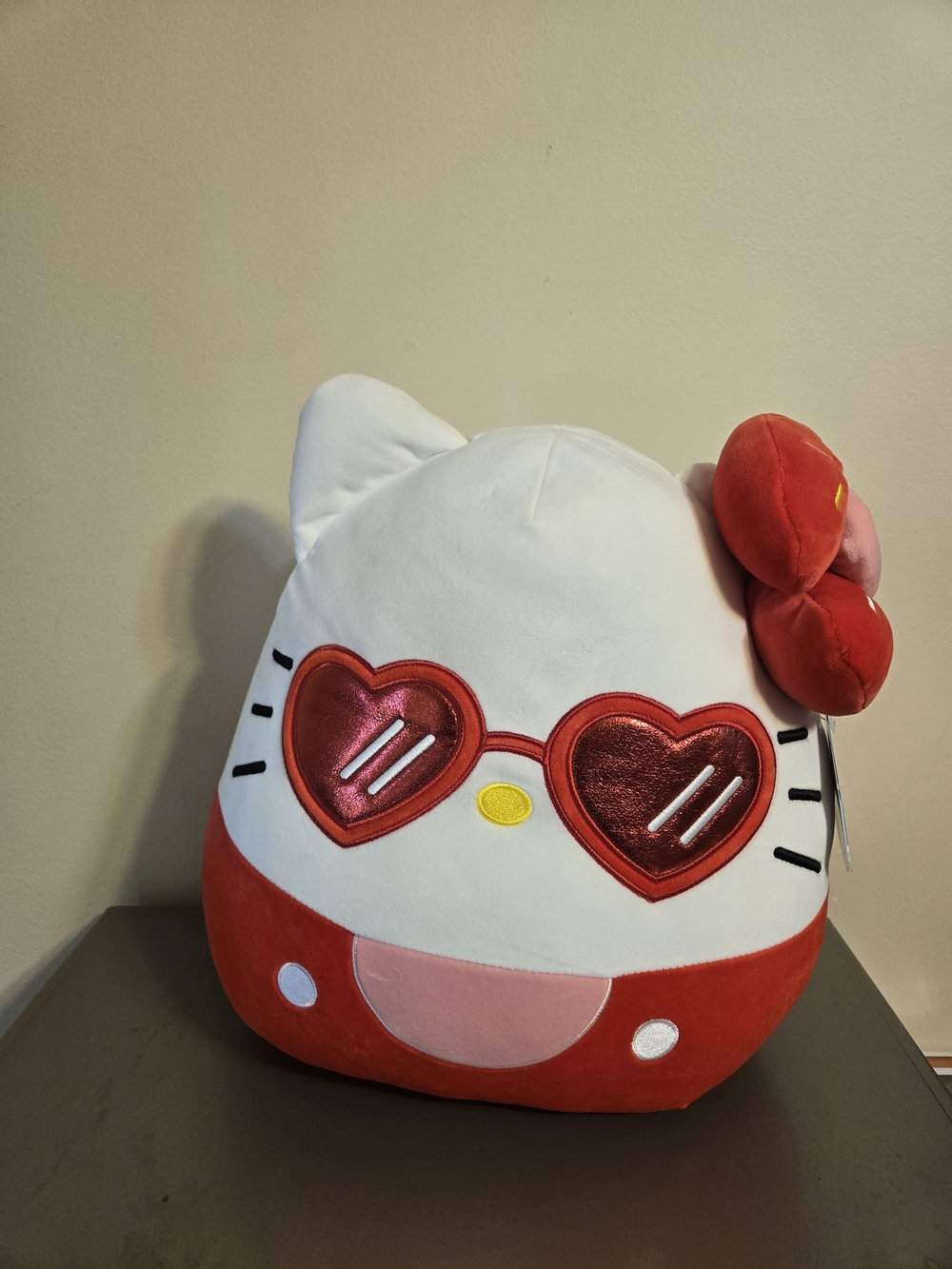 Squishmallows Hello Kitty Red Heart Shapped Glasses 14" Plush Toy